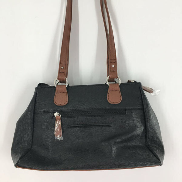 Bonded leather satchel