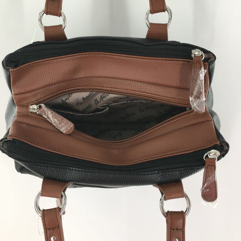 Bonded leather satchel