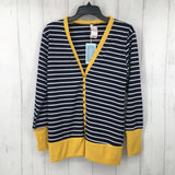 M Striped button down cardi