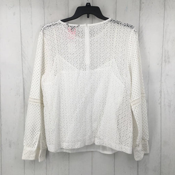 XL Crochet l/s top