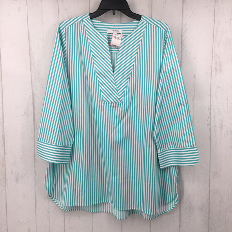 18 Striped 3/4 slv tunic