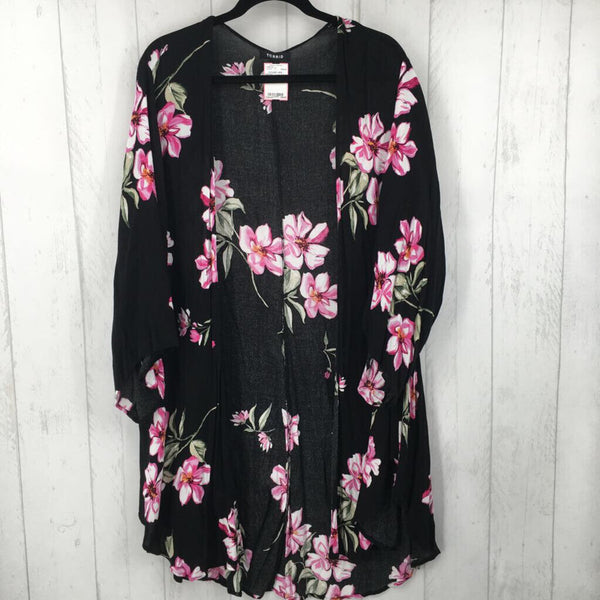 3/4 l/s flower print kimono