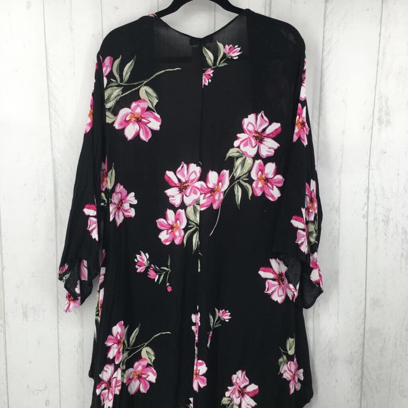 3/4 l/s flower print kimono