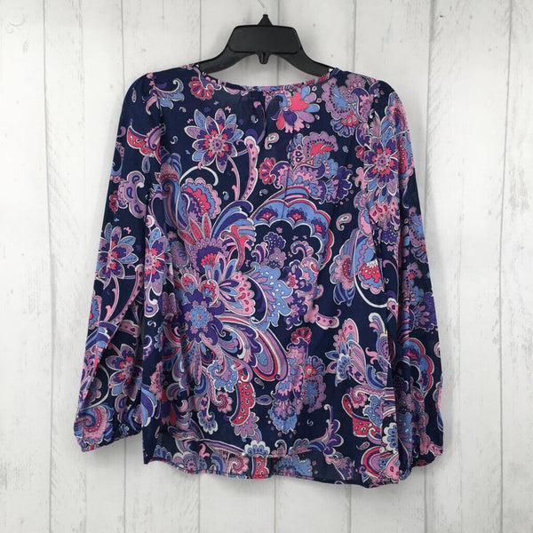 LP Paisley print quarter button down l/s top