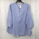 18 Striped 3/4 slv tunic