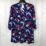 M Flo print 3/4 slv tunic