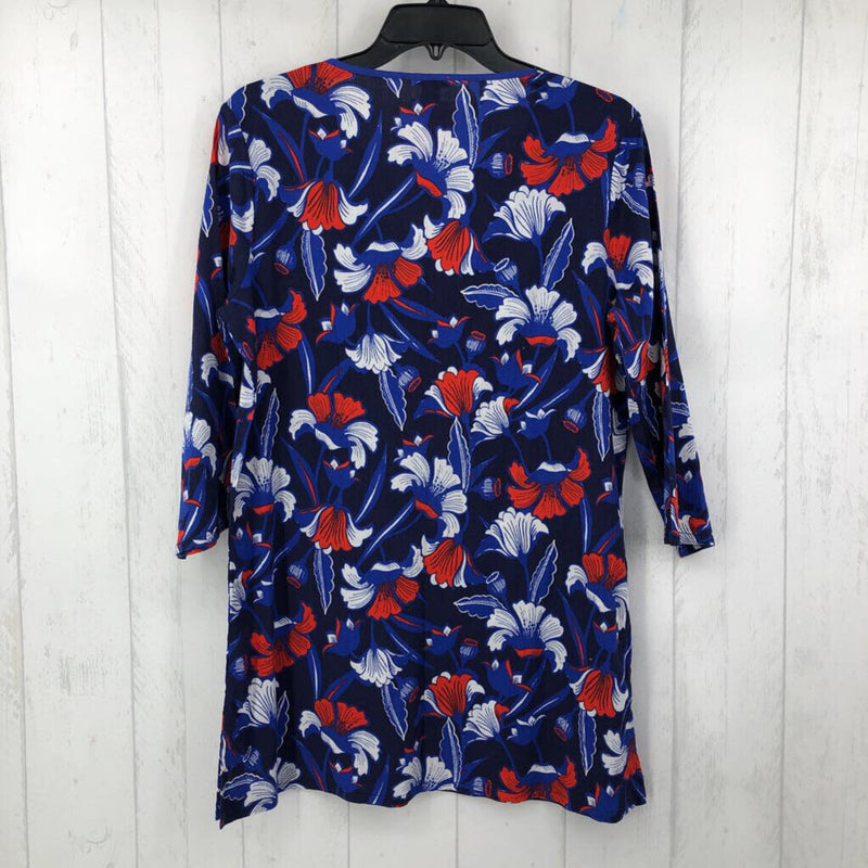 M Flo print 3/4 slv tunic