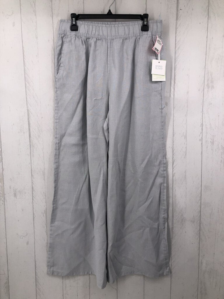 L Linen wide leg pants