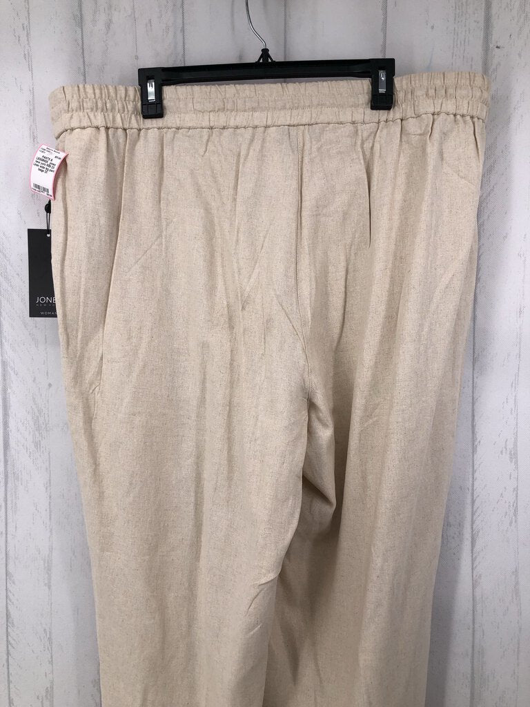 R89 2X Linen wide leg pant