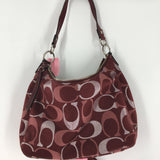 2pc signature stripe hobo shoulder bag w/ heart coin purse