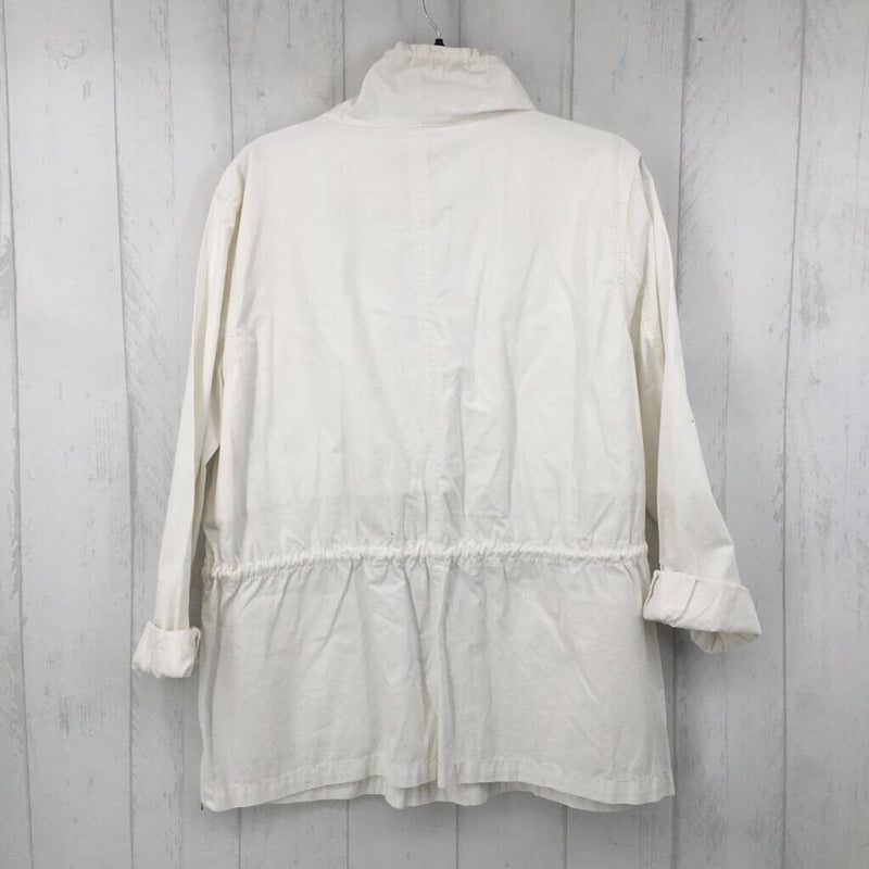 L l/s drawstring half button pullover