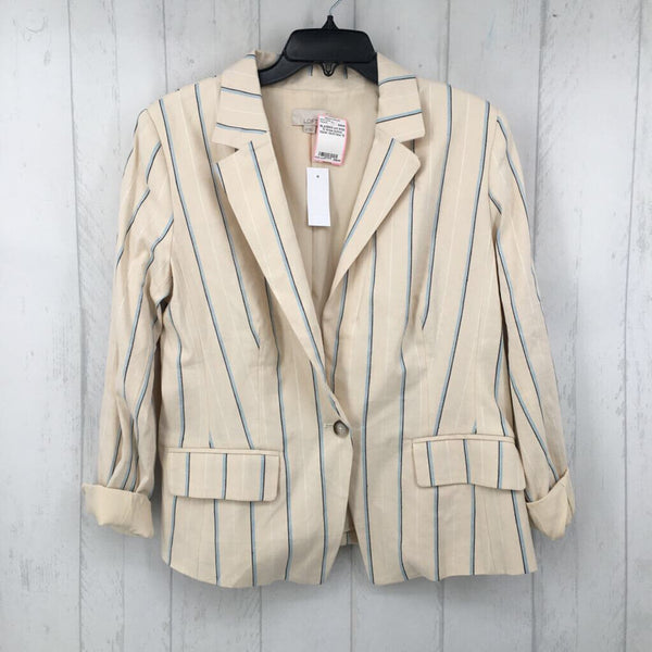 R120 12 stripe button blazer