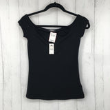 R40 S V-neck cap slv top