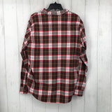 L Plaid button down l/s top