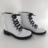 8 Leather lace up combat boot