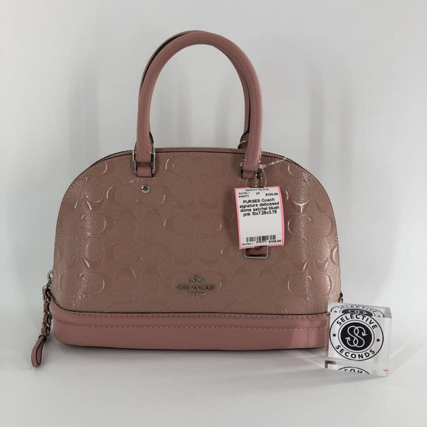 signature debossed dome satchel