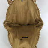 round straw shoulder bag