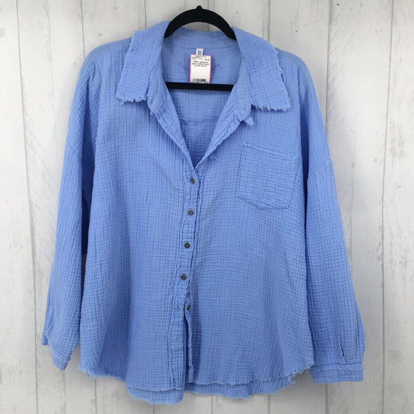 2x gauzy button down l/s shirt