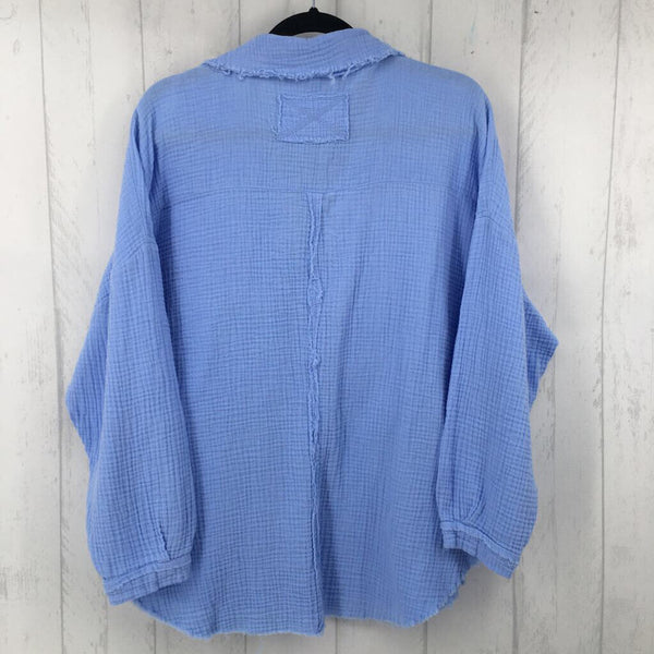 2x gauzy button down l/s shirt