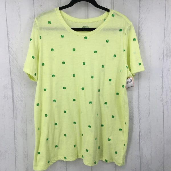 XXL s/s shamrock print tee