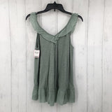 S double v-neck ruffle tank