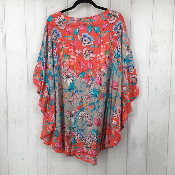 3X Flo print dolma slv top