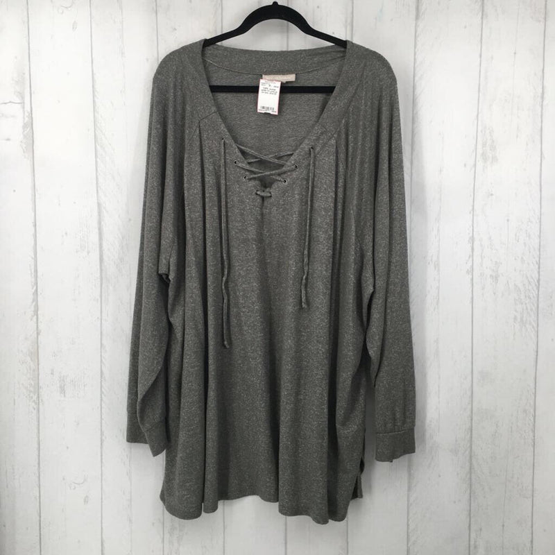 3X Lace up l/s tunic