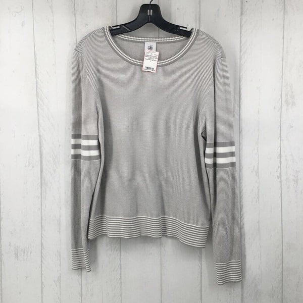 L Striped crewneck sweatshirt