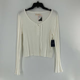 R59 L Tie-front ribbed l/s top