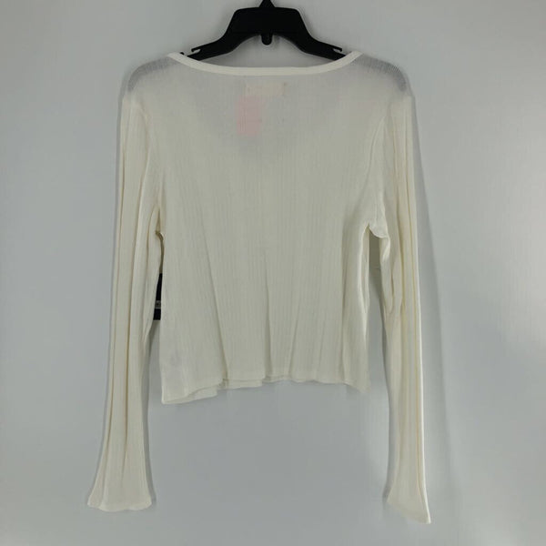 R59 L Tie-front ribbed l/s top