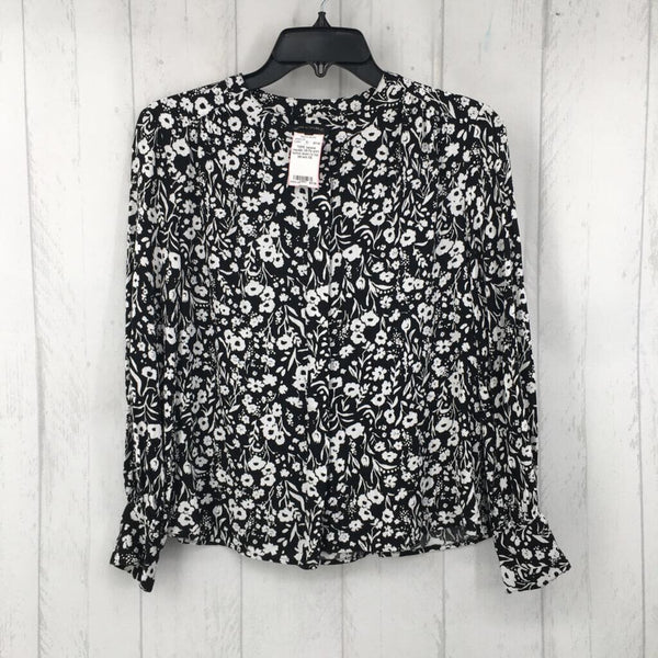 XS Flo print button down l/s top