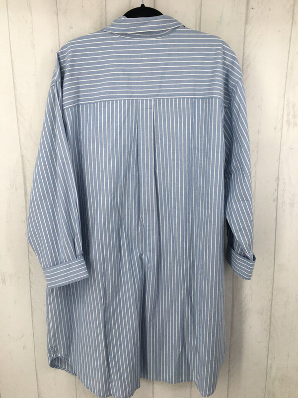 1X Striped l/s shirtdress