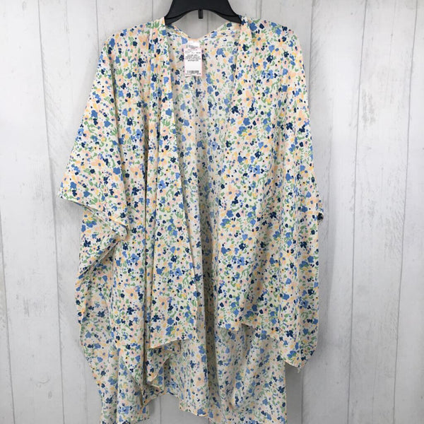 O/S Flo print kimono