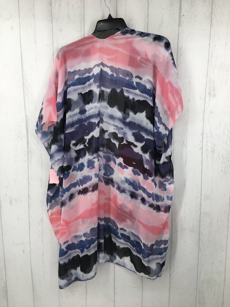 O/S Embelished tie-dye kimono