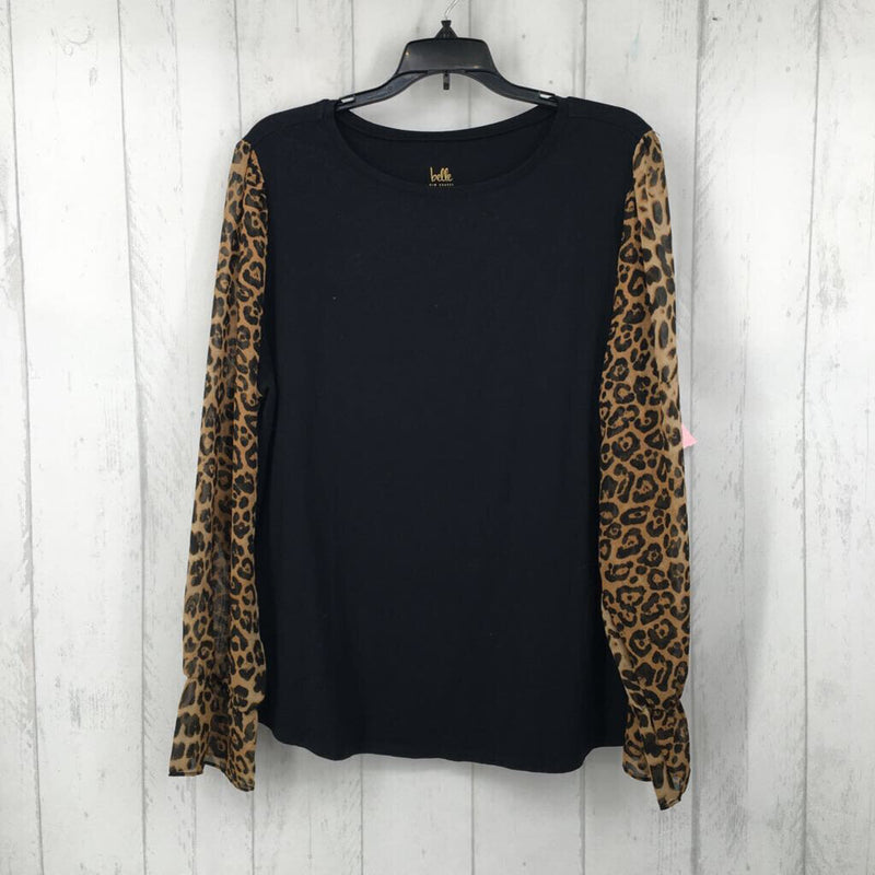 XL Animal print shher slv top