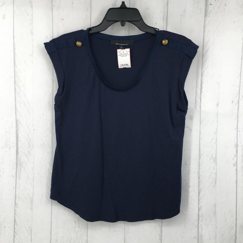 M Scoop neck cap slv top