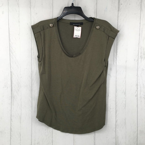 M Scoop neck cap slv top