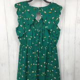 XL scallop s/s flower print dress