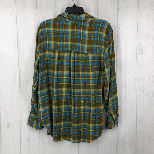 S l/s plaid button shirt