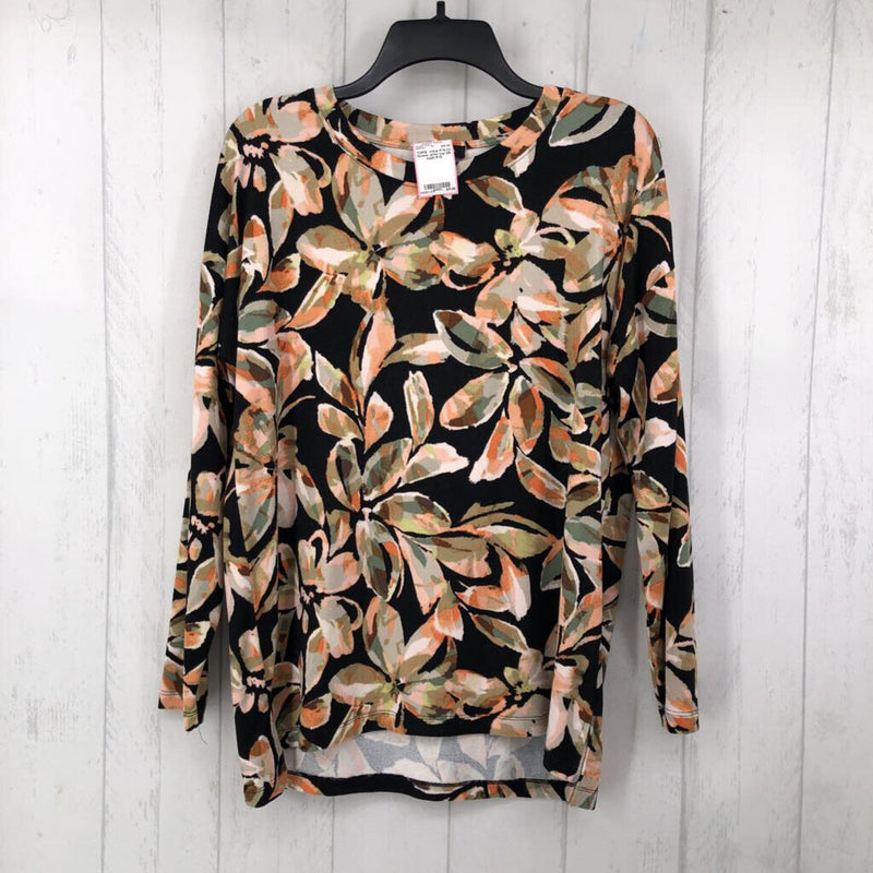 P/S l/s flower print top