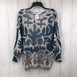 M batwing azulejo print sweater