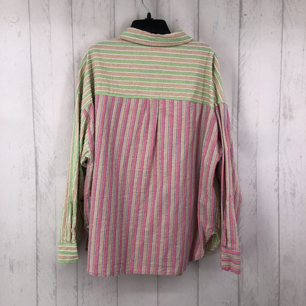 S l/s stripe button shirt