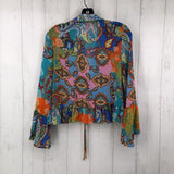 R40 S paisley tie crop cardigan