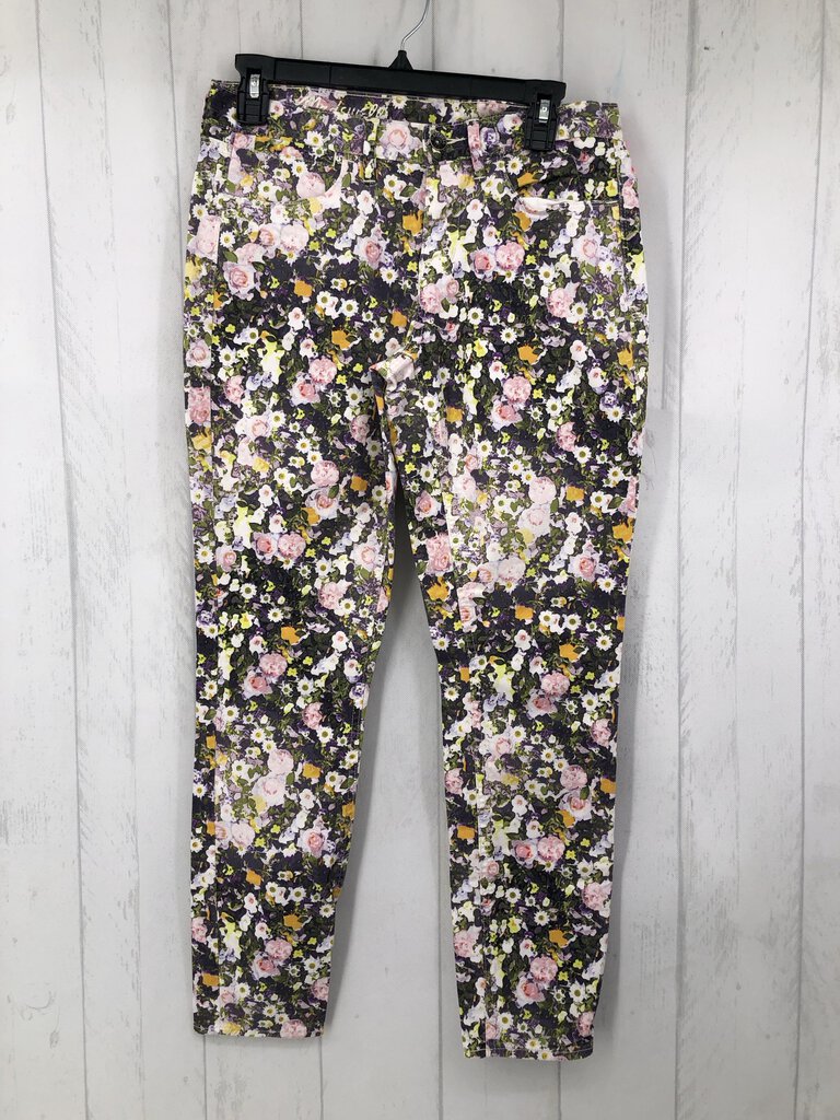 28 flower print skinny ankle pants