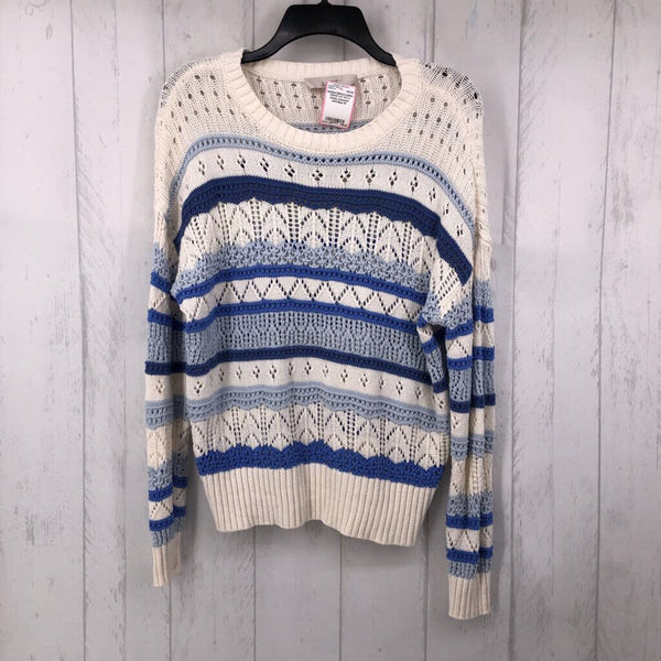 M l/s stripe sweater