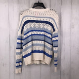 M l/s stripe sweater