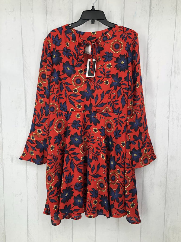 12 l/s flower print dress