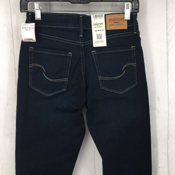 2 mid-rise skinny jeans