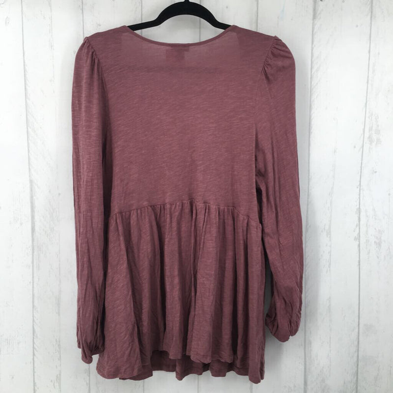 1 l/s pleated square neck top