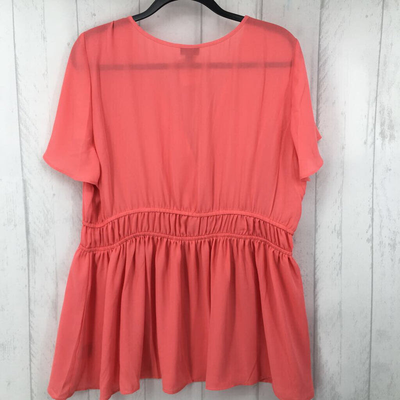 1 s/s half button top